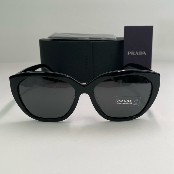 New Prada PR 16XS Women's Irregular Sunglasses, Black - Picture 3 of 12